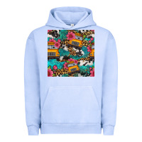 Pigment Grape Ice western school bus seamless pattern Urban Hoodie - BundleAndBundleShop