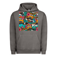 Pigment Tornado western school bus seamless pattern Urban Hoodie - BundleAndBundleShop