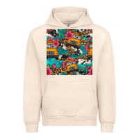 Sandshell western school bus seamless pattern Urban Hoodie - BundleAndBundleShop