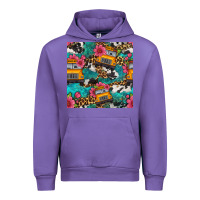 Tulip western school bus seamless pattern Urban Hoodie - BundleAndBundleShop