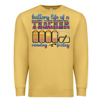 Antique Gold battery life of a teacher Premium Sweatshirt - texasbilliewilder