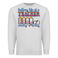 Dove Grey battery life of a teacher Premium Sweatshirt - texasbilliewilder