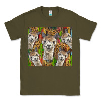 Army Green alpaca Classic Tee - BarkalooDesign