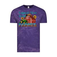 Cloud Purple western support your local farmer Vintage Tee - Artiststas