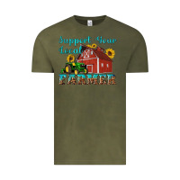 Vintage Olive western support your local farmer Vintage Tee - Artiststas