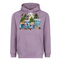 Lavender Wolf coffee cups Heavyweight Hoodie - texasbilliewilder