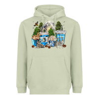 Matcha Wolf coffee cups Heavyweight Hoodie - texasbilliewilder