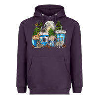 Plum Wolf coffee cups Heavyweight Hoodie - texasbilliewilder