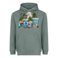 Sage Wolf coffee cups Heavyweight Hoodie - texasbilliewilder