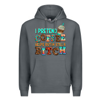 Rock ı pretend coffee helps but ı am still a bitch Premium Hoodie - AdoDesignShop