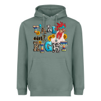 Sage Y'all ain't right crazy Heavyweight Hoodie - texasbilliewilder