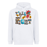 White Y'all ain't right crazy Heavyweight Hoodie - texasbilliewilder