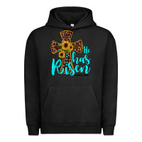 Pigment Black he has risen Urban Hoodie - JahusDesignShop