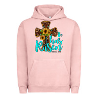 Pigment Salmon he has risen Urban Hoodie - JahusDesignShop