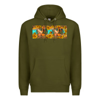 Army Green Fall coop animals pumpkin 11 oz mug Premium Hoodie - Artiststas