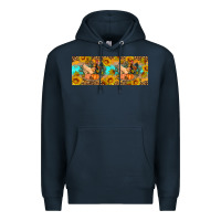 Navy Fall coop animals pumpkin 11 oz mug Premium Hoodie - Artiststas