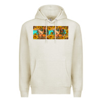 Oatmeal Heather Fall coop animals pumpkin 11 oz mug Premium Hoodie - Artiststas
