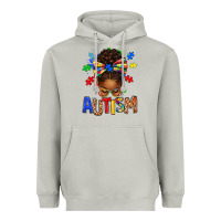 Moon Dust Autism Awareness afro messy bu Heavyweight Hoodie - texasbilliewilder