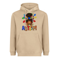Mushroom Autism Awareness afro messy bu Heavyweight Hoodie - texasbilliewilder