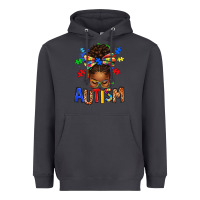 Smoke Autism Awareness afro messy bu Heavyweight Hoodie - texasbilliewilder