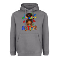 Storm Autism Awareness afro messy bu Heavyweight Hoodie - texasbilliewilder