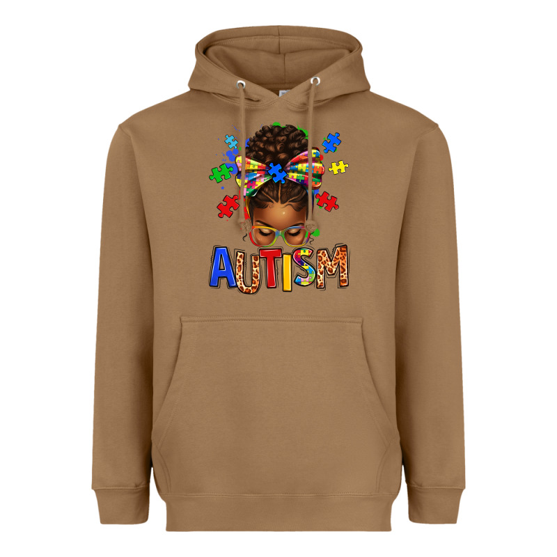 Autism Awareness Afro Messy Bu Heavyweight Hoodie by texasbilliewilder | Teevron