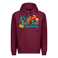 Burgundy its a crawfish kinda day Premium Hoodie - AdoDesignShop