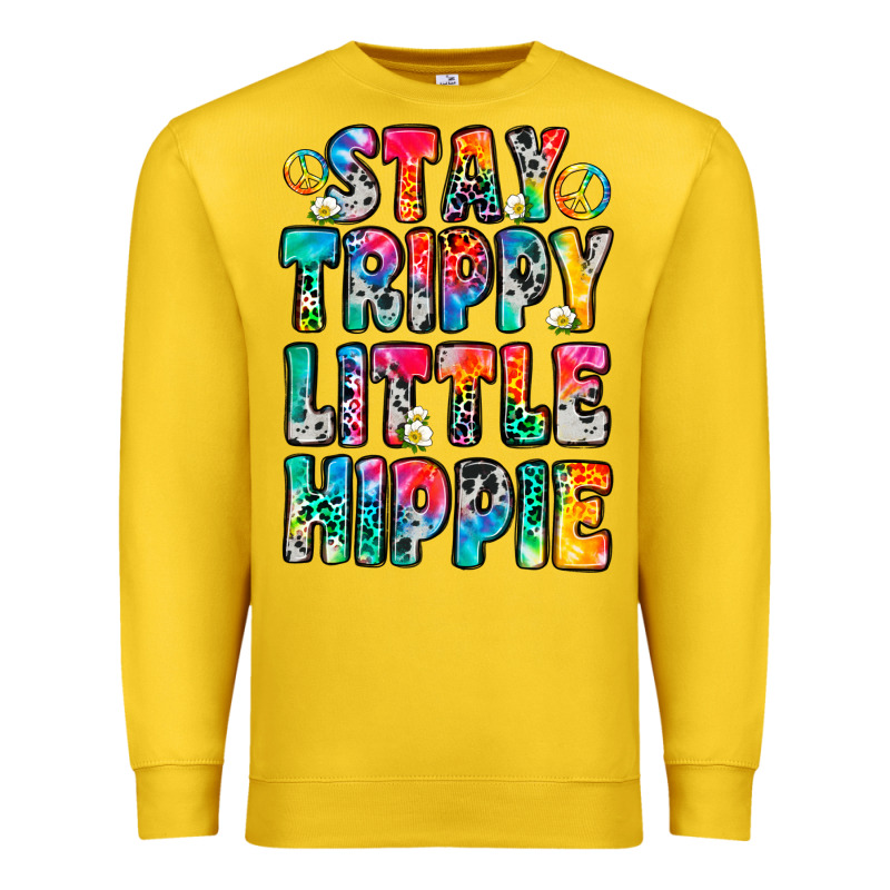 Stay Trippy Little Hippie Premium Sweatshirt by Zillion Design Studio | Teevron