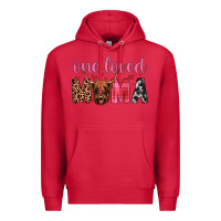 Cardinal highland cow one loved mama Premium Hoodie - JahusDesignShop