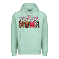 Seafoam highland cow one loved mama Premium Hoodie - JahusDesignShop
