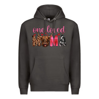 Smoke highland cow one loved mama Premium Hoodie - JahusDesignShop