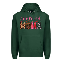 Sports Green highland cow one loved mama Premium Hoodie - JahusDesignShop