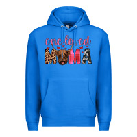 True Royal highland cow one loved mama Premium Hoodie - JahusDesignShop