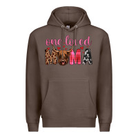 Coffee highland cow one loved mama Premium Hoodie - JahusDesignShop