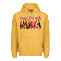 Mustard highland cow one loved mama Premium Hoodie - JahusDesignShop