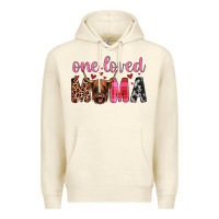Sandshell highland cow one loved mama Premium Hoodie - JahusDesignShop