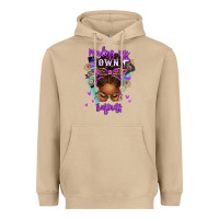 Mushroom minding my own business afro messy bun Heavyweight Hoodie - texasbilliewilder