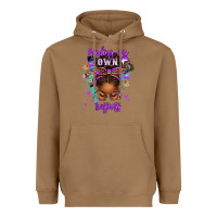 Toasted Coconut minding my own business afro messy bun Heavyweight Hoodie - texasbilliewilder