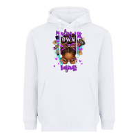 White minding my own business afro messy bun Heavyweight Hoodie - texasbilliewilder