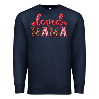 Navy loved mama Premium Sweatshirt - RanaPortraitStore