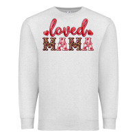 Oatmeal Heather loved mama Premium Sweatshirt - RanaPortraitStore