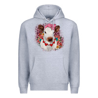 Heather Grey heifer valentines Premium Hoodie - JahusDesignShop