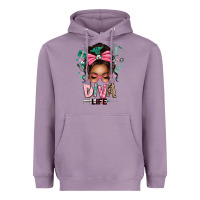 Lavender afro messy bun diva life Heavyweight Hoodie - texasbilliewilder