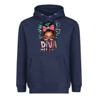 Navy afro messy bun diva life Heavyweight Hoodie - texasbilliewilder