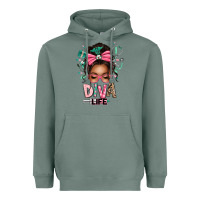 Sage afro messy bun diva life Heavyweight Hoodie - texasbilliewilder