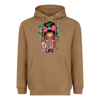 Toasted Coconut afro messy bun diva life Heavyweight Hoodie - texasbilliewilder