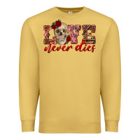 Antique Gold love never dies skull Premium Sweatshirt - RanaPortraitStore