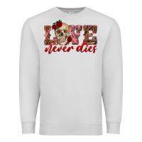 Dove Grey love never dies skull Premium Sweatshirt - RanaPortraitStore