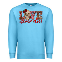 Ocean Blue love never dies skull Premium Sweatshirt - RanaPortraitStore