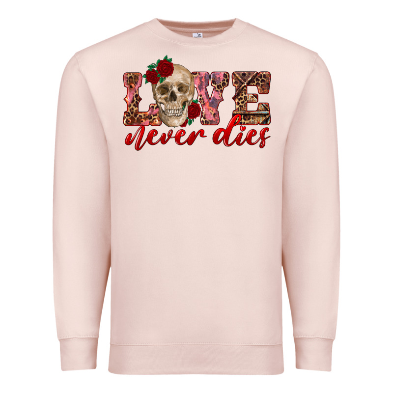 Love Never Dies Skull Premium Sweatshirt by RanaPortraitStore | Teevron